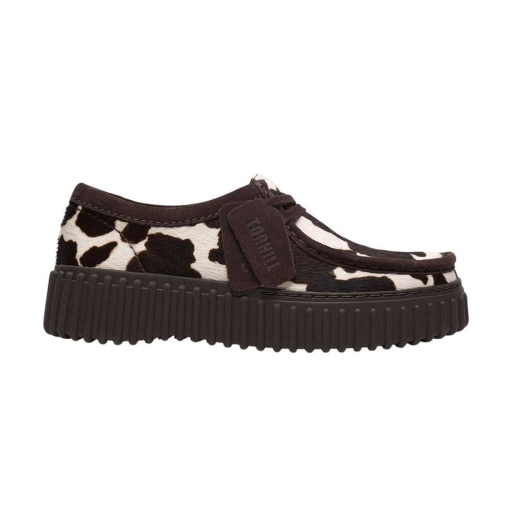 Clarks Womens/Ladies Torhill Bee Patent Leather Platform Moccasins / Cowhide